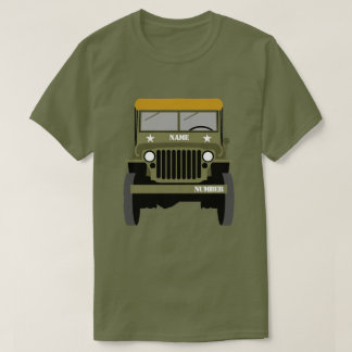 T-shirt Personalize Military Veteran vintage Army Vehicle
