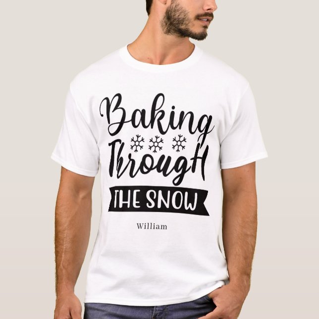 T-shirt Personalized Baking Through the Snow (Devant)