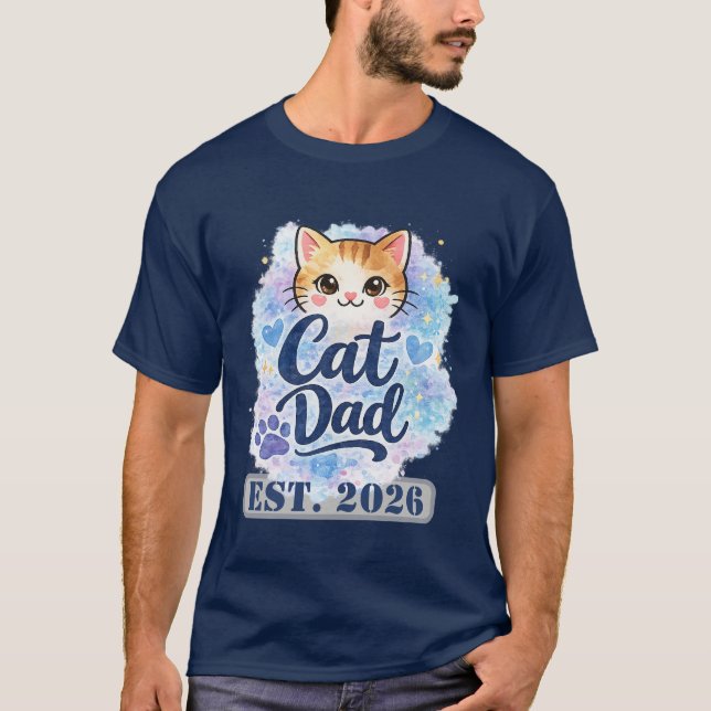 T-shirt Personalized Cat Dad Shirt Custom Cat Dad Gift  (Devant)