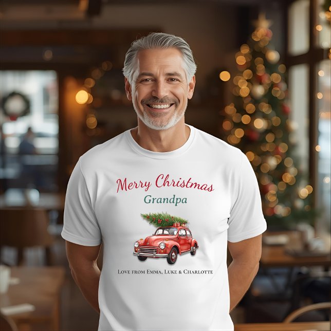 T-shirt Personalized Christmas Grandpa Shirt Gift (Créateur téléchargé)