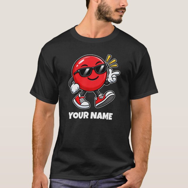 T-shirt Personalized Circle Name & Custom Text (Devant)