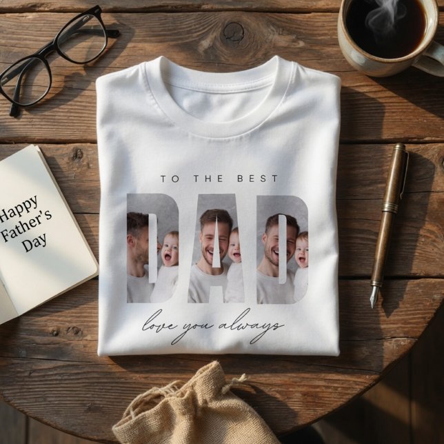 T-shirt Personalized Dad Photo| Best Dad Ever Custom (Créateur téléchargé)