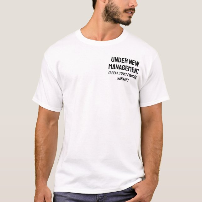 T-shirt Personalized Engagement Gift for Fiancé Engaged (Devant)