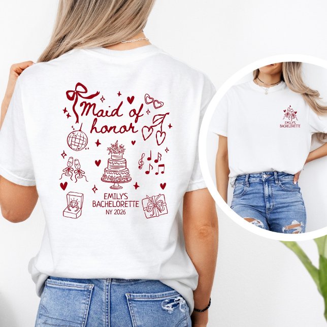 T-shirt Personalized Maid of Honor Champagne Toast (Créateur téléchargé)