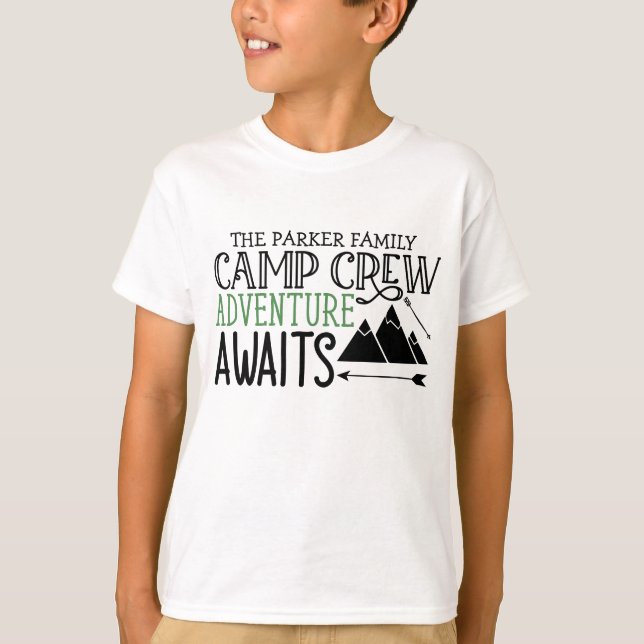 T-shirt PERSONALIZED NAME Cabin Camping Adventure (Devant)