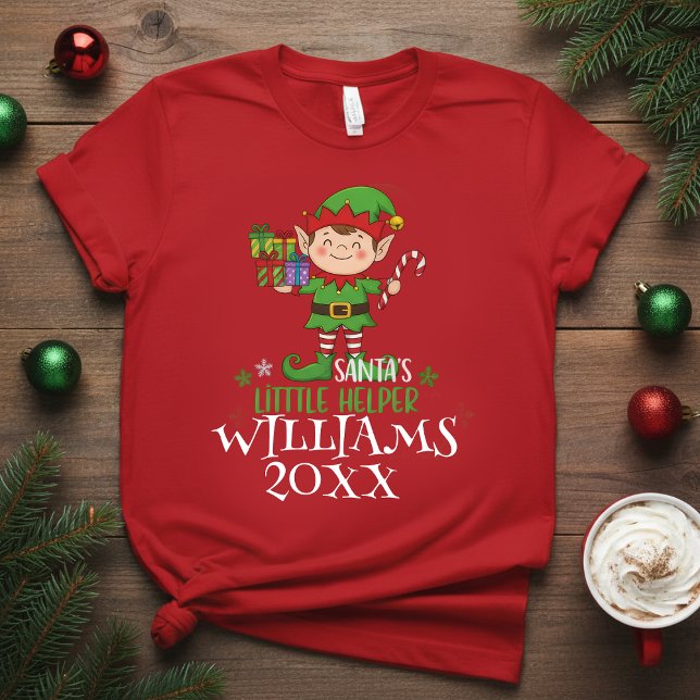 T-shirt Personalized name,Santa’s Little Funny Elf Holiday (Créateur téléchargé)
