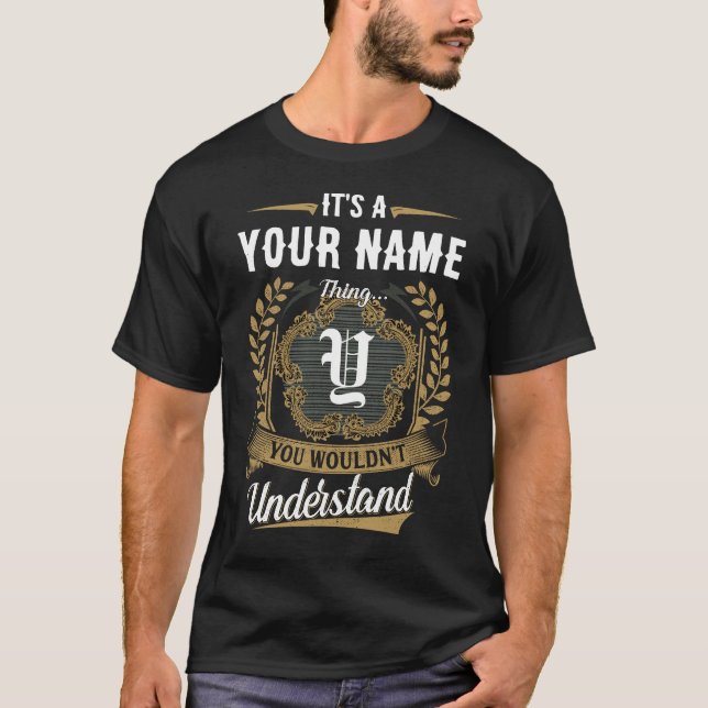 T-shirt Personalized Name Shirt, Custom Family Name (Devant)