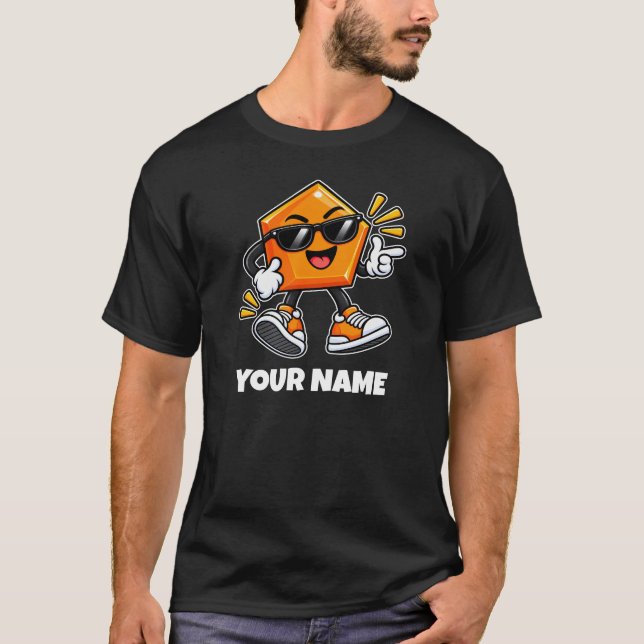 T-shirt Personalized Pentagon Name & Custom Text (Devant)