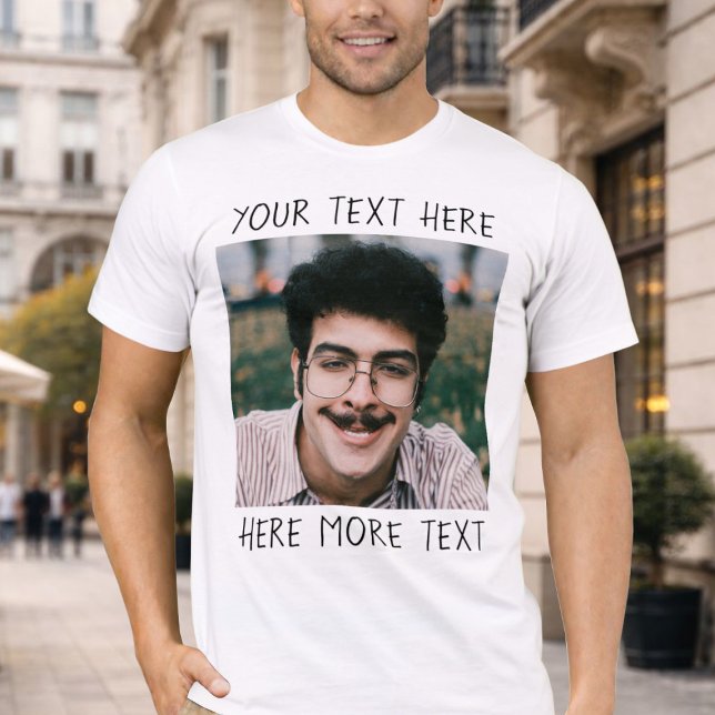 T-shirt Personalized Photo and Text Or Name Ugly Funny (Créateur téléchargé)