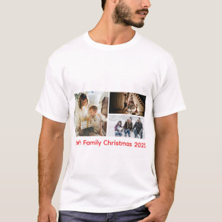 T-shirt Personalized Photo Collage Family Christmas