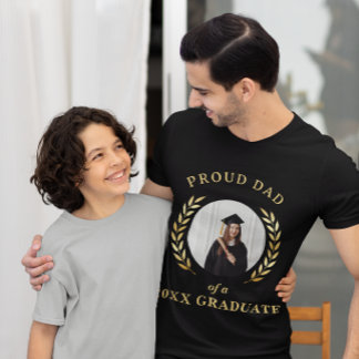 T-shirt Personalized Proud Dad of a Grad Photo Graduation