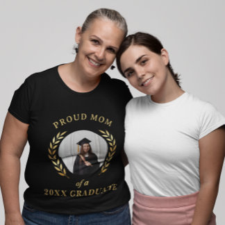T-shirt Personalized Proud Mom of a Grad Photo Graduation