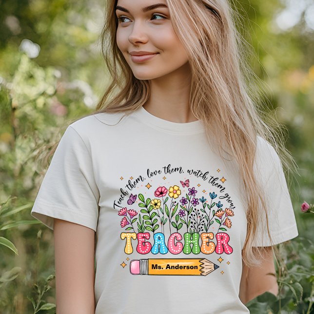 T-shirt Personalized Teacher Appreciation (custom teacher name shirt)