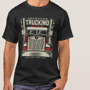 T-shirt Personalized Trucking 18 Wheeler BIG Trucker
