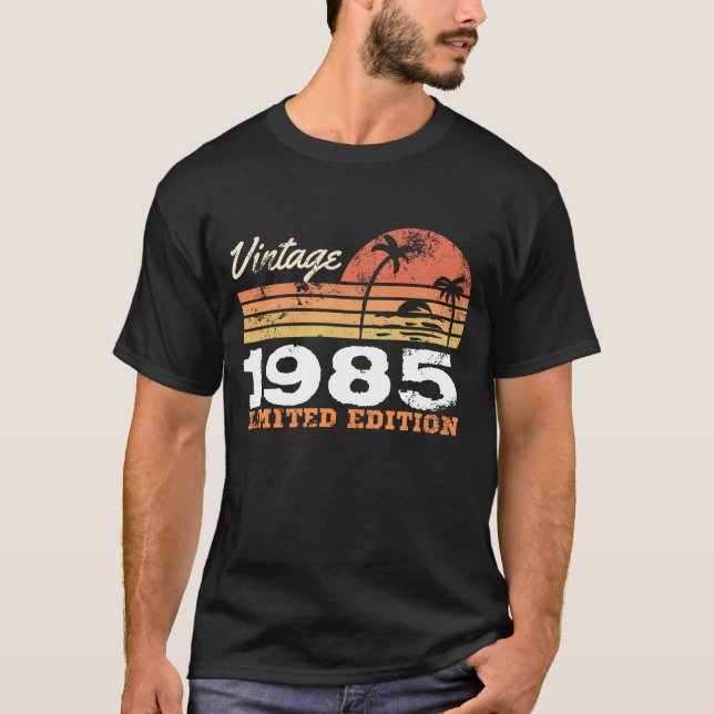 T-shirt Personalized Vintage Birthday  (Devant)