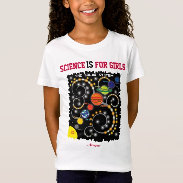 T-Shirt PersonalizedScience EST pour des filles, le (Devant)