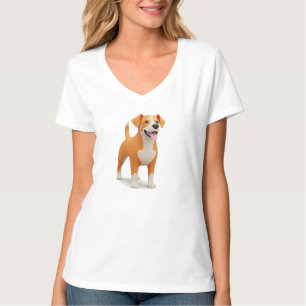 T-shirt Personnage de chien de dessin animé 3D mignon isol