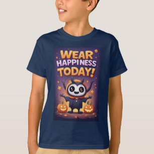 T-shirt Personnage de citrouille amical pour Halloween