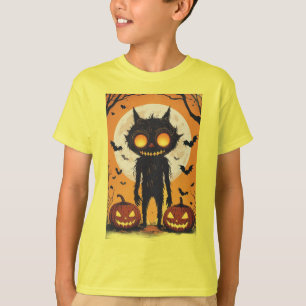T-shirt Personnage de citrouille d'Halloween avec des Jack