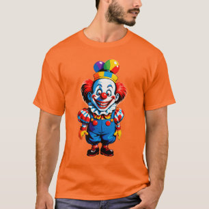T-shirt Personnage de clown de cirque avec un costume colo