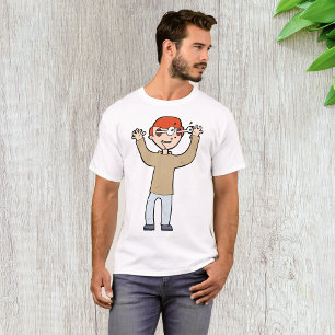T-shirt Personnage de dessin animé aux yeux exorbités