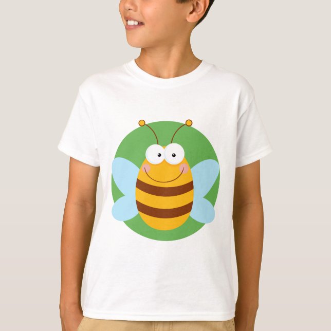 T-shirt Personnage de dessin animé de mascotte d'abeille (Devant)