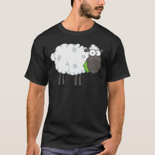 T-shirt Personnage de dessin animé de moutons noirs