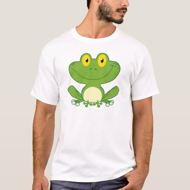 T-shirt Personnage de dessin animé mignon de grenouille (Devant)