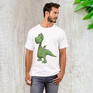 T-shirt Personnage de dinosaure vert avec des pointes viol