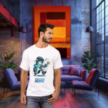 Personnage de joueur de basse bleu amusant Musique