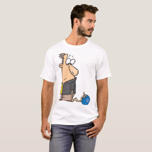 T-shirt Personnage de joueur de quilles triste et drôle av