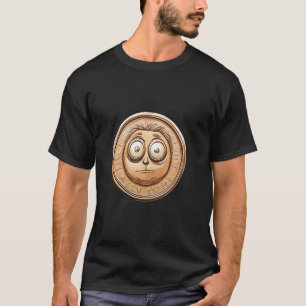T-shirt Personnage de pièce de monnaie de dessin animé drô