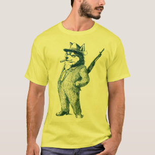T-shirt Personnage de renard pirate - épée, Casquette crân