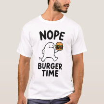 Personnage drôle et mignon amateur de burger Temps
