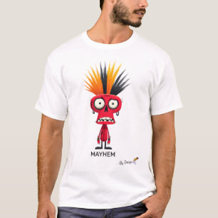 T-shirt Personnage Punk Rouge MAYHEM - By Design Gras