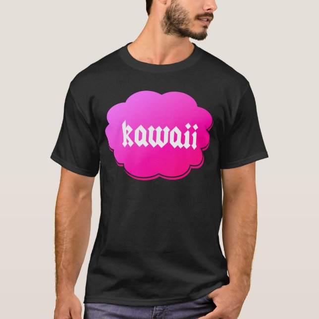 T-shirt Personnage Sucré Kawaii Minimaliste (Devant)