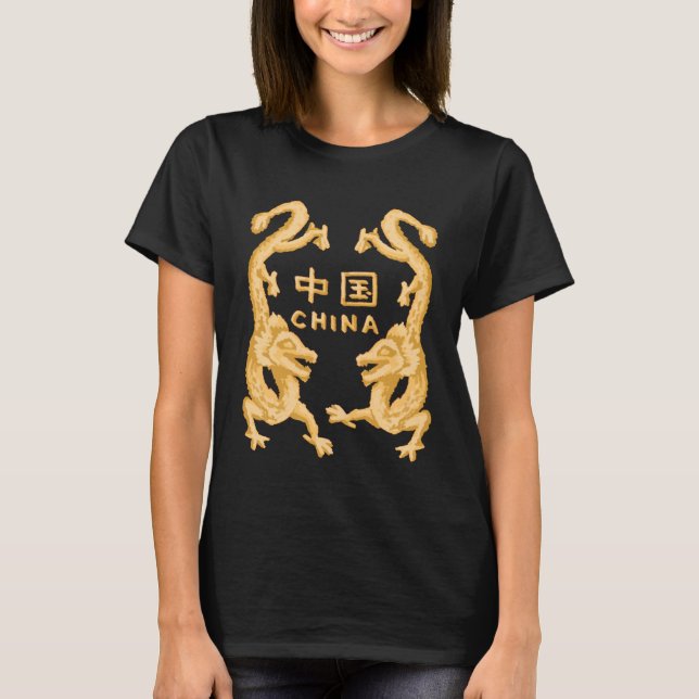 T-shirt Personnages chinois des dragons chinois (Devant)