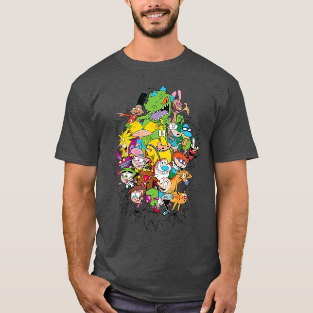 T-shirt Personnages Classiques Nickelodeon Faisant irrupti (Devant)