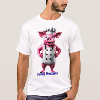 T-shirt Personnages de cochon amusants Porky Personas