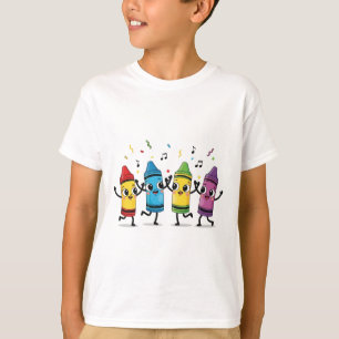 T-shirt Personnages de crayon dansant