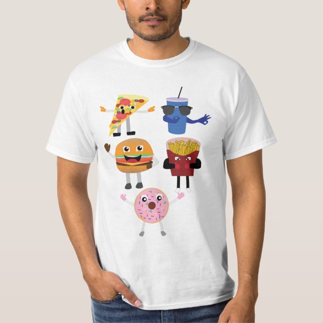 T-shirt Personnages de nourriture (Devant)