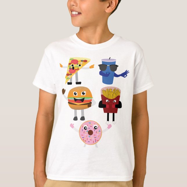 T-shirt Personnages de nourriture (Devant)