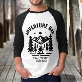 T-shirt Personnalisable 3/4 Black and White Adventure Papa