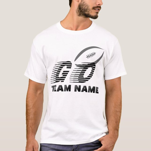 T-shirt Personnalisable American Football Go And Team Name (Devant)