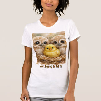 T-Shirt personnalisable avec chouettes et poussin