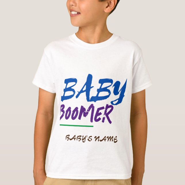 T-shirt Personnalisable Baby Boomer Nom Design Grand (Devant)
