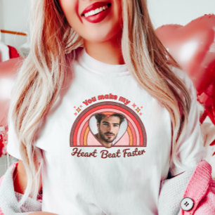 T-shirt Personnalisable Boyfriend Romantique Tee, Photo pe