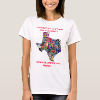 T-shirt personnalisable coloré du Texas -