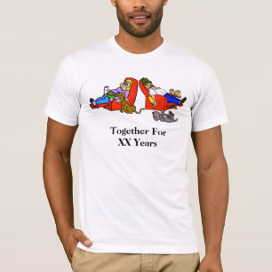 T-shirt personnalisable Couple couché