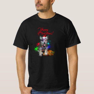 T-shirt Personnalisable Cute Blue Heeler Chien Joyeux Noël